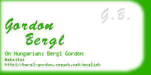 gordon bergl business card